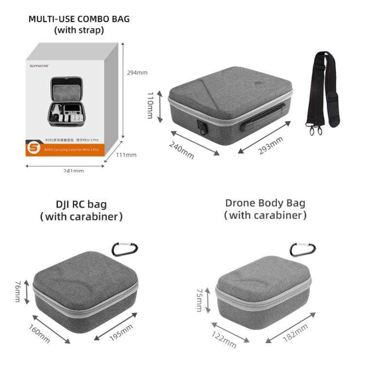 Sunnylife Drone Protective Storage Bag for DJI Mini 3 Pro,Style: Simplified Version Bag - DJI & GoPro Accessories by Sunnylife | Online Shopping UK | buy2fix