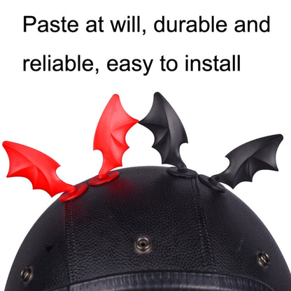 6PCS Motorcycle Helmet Devil Sucker Decoration, Style: Wing (Red) - In Car by buy2fix | Online Shopping UK | buy2fix