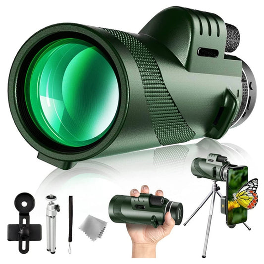 40X60 Outdoor Night Vision High Power HD Monocular (Standard+Universal Clip+Tripod) - Monocular Binoculars by buy2fix | Online Shopping UK | buy2fix