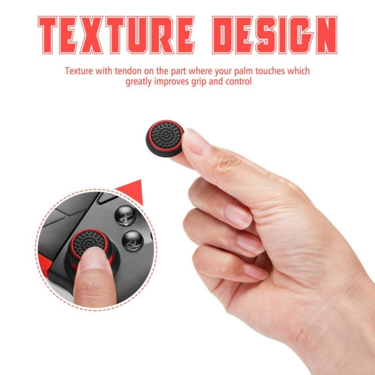 10 PCS Gamepad Silicone Luminous Button Cap Rocker Cap For PS5/PS4/PS3/ONE/360/PRO/series X/S(Black Red Circle) - Cases by buy2fix | Online Shopping UK | buy2fix