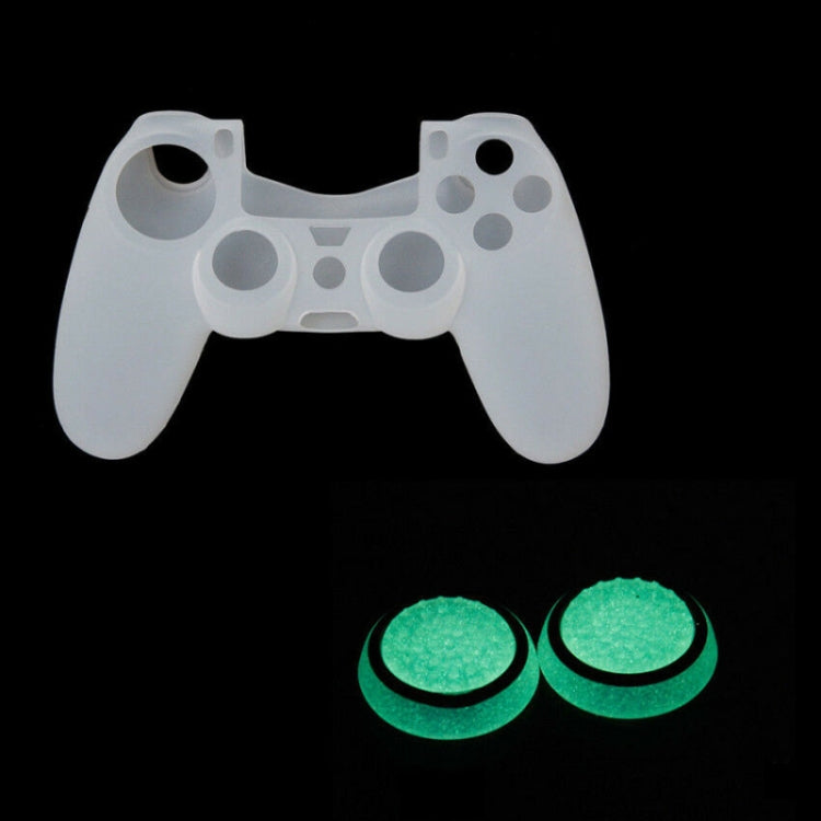 10 PCS Gamepad Silicone Luminous Button Cap Rocker Cap For PS5/PS4/PS3/ONE/360/PRO/series X/S(Transparent Black Circle) - Cases by buy2fix | Online Shopping UK | buy2fix