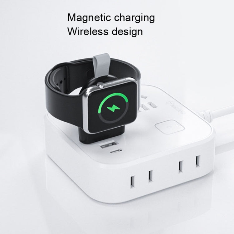 USB Portable Wireless Magnetic Suction Charger For Apple Watch 1/2/3/4/5/6/7/SE(White) - Apple Accessories by buy2fix | Online Shopping UK | buy2fix
