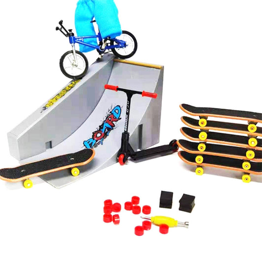 Mini Finger Bike Bicycle Finger Skateboards Skate Ramp Parts Set(CDH-7) - Model Toys by buy2fix | Online Shopping UK | buy2fix