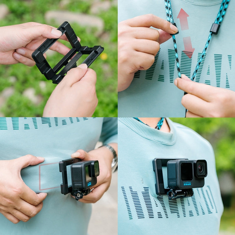 060 Outdoor Live Action Camera Magnetic Bracket with Adjustable Lanyard(Black) - DJI & GoPro Accessories by buy2fix | Online Shopping UK | buy2fix