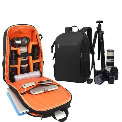 Oxford Cloth Waterproof Photography Backpack 17 Inch Laptop Backpack(Orange) - Camera Accessories by buy2fix | Online Shopping UK | buy2fix