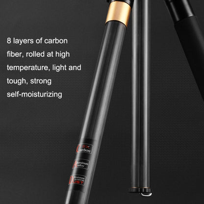 QingZhuangShiDai Q222C SLR Camera Carbon Fiber Portable Travel Tripod(Black) - Camera Accessories by QingZhuangShiDai | Online Shopping UK | buy2fix