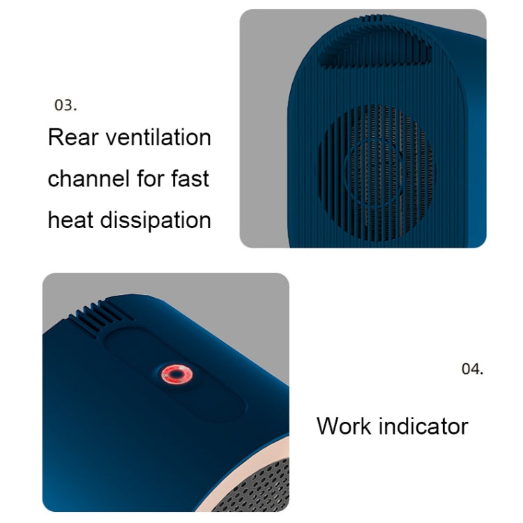 XH-1201 Winter Desktop Small Heater Quiet Fast Heat PTC Electric Heater, CN Plug(Green) - Consumer Electronics by buy2fix | Online Shopping UK | buy2fix