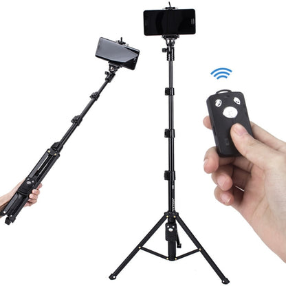 YUNTENG 1388 Selfie Stick Tripod Bluetooth Remote Control Camera Stand(Black) - Selfie Sticks by YUNTENG | Online Shopping UK | buy2fix