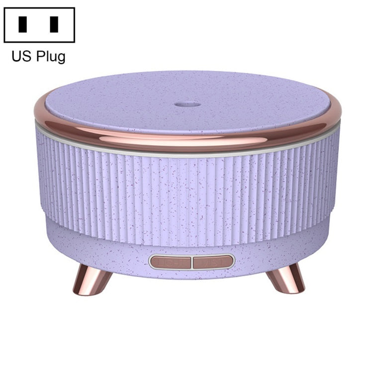 Ultrasonic Aromatherapy Diffuser Humidifier Essential Oil Diffuser US Plug(Purple Flower Dot) - Home & Garden by buy2fix | Online Shopping UK | buy2fix