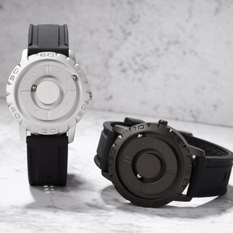EUTOUR E030 Magnetic Ball Men Bezel-Free Design Watch(Black) - Metal Strap Watches by buy2fix | Online Shopping UK | buy2fix