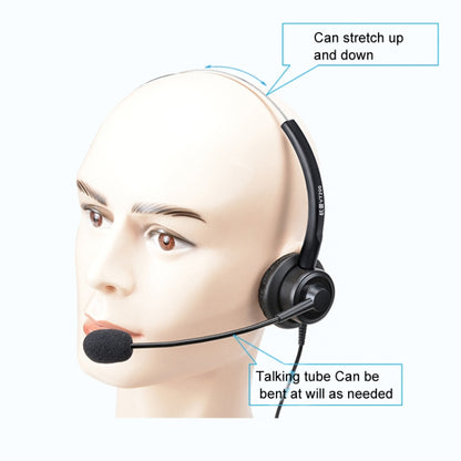 VT200 Single Ear Telephone Headset Operator Headset With Mic,Spec: Type-C With Answer Key - Consumer Electronics by buy2fix | Online Shopping UK | buy2fix