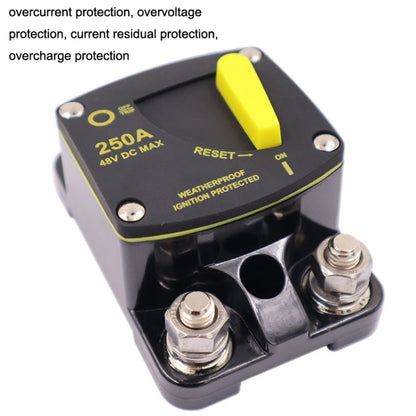 250A CB6 Car RV Yacht Audio Restore Insurance Holder Switch - In Car by buy2fix | Online Shopping UK | buy2fix