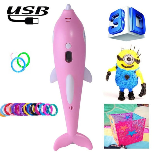 Children 3D Printing Pen Low Temperature Intelligent Screen Display Voice Drawing Pen, Style:, Color: 23 Colors (Pink) - Consumer Electronics by buy2fix | Online Shopping UK | buy2fix