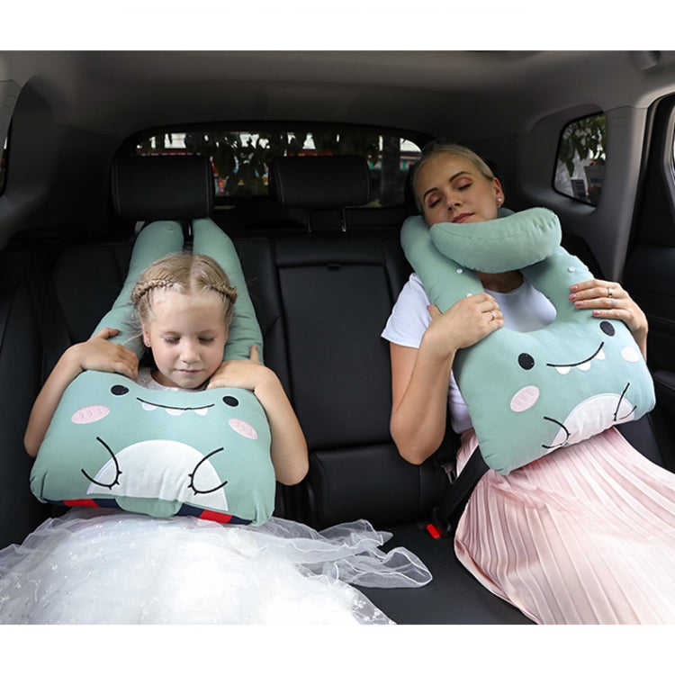 8146 Cartoon Adjustable Car Children Sleep Safety Belt U-shaped Neck Pillow(Pink Fox) - In Car by buy2fix | Online Shopping UK | buy2fix