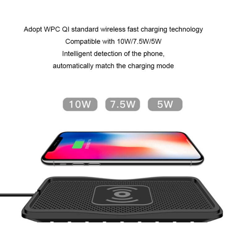 C3 15W Car QI Wireless Charger Launch Pad Anti-slip Mat(Type-C Interface) - In Car by buy2fix | Online Shopping UK | buy2fix