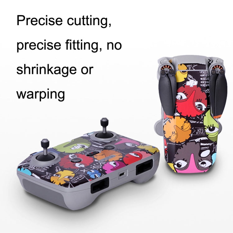 Sunnylife MM2-TZ452 For DJI Mini 2 Waterproof PVC Drone Body + Arm + Remote Control Decorative Protective Stickers Set(Color Graffiti) - DJI & GoPro Accessories by Sunnylife | Online Shopping UK | buy2fix