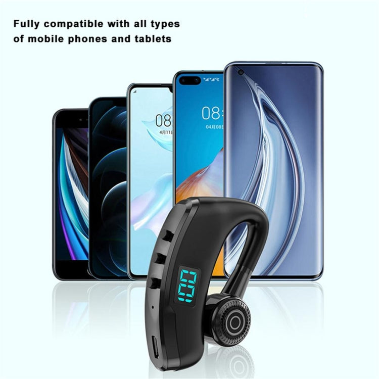 V19S Wireless Bluetooth Headset Digital Display With Charging Bin Mobile Power Function(Black) - Bluetooth Earphone by buy2fix | Online Shopping UK | buy2fix