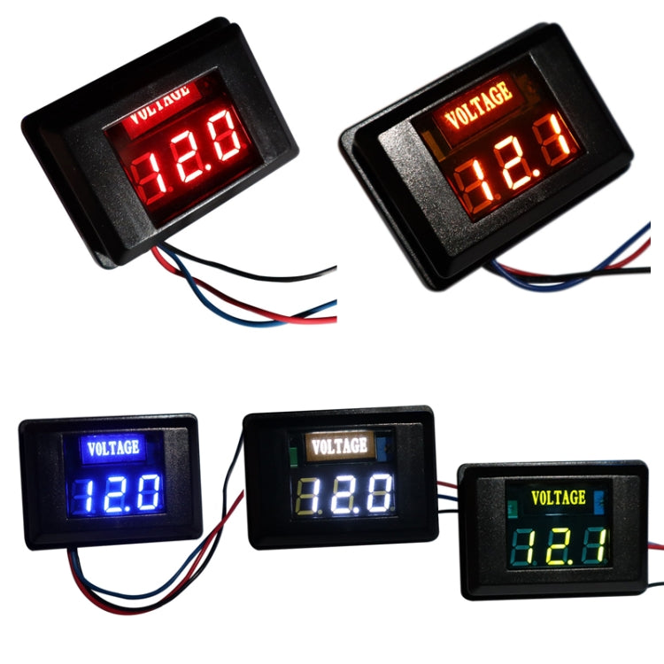 DES-2 Car Battery Voltage Meter DC LED Digital Display 12V Motorcycle RV Yacht Voltage Meter Detector(Blue) - Consumer Electronics by buy2fix | Online Shopping UK | buy2fix