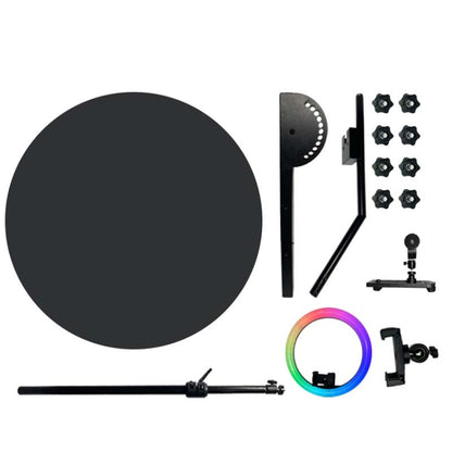 100cm RGB Fill Light Photo Booth Turning Led Camera Photo Spin Stand With Flight Case -  by buy2fix | Online Shopping UK | buy2fix