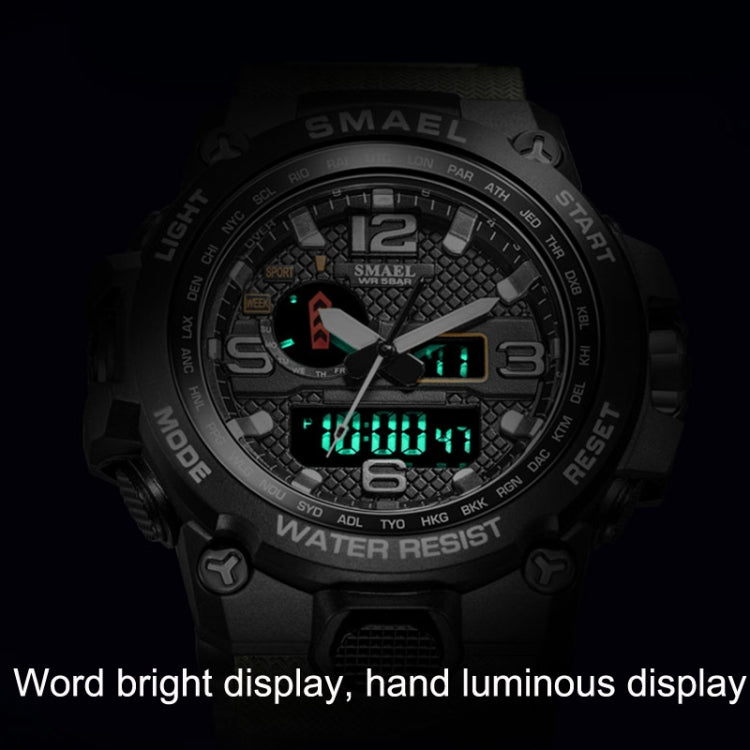 SMAEL 1545D Chronograph Calendar Alarm Clock Night Light Waterproof Watch Outdoor Men Watch(Grey) - Sport Watches by SMAEL | Online Shopping UK | buy2fix