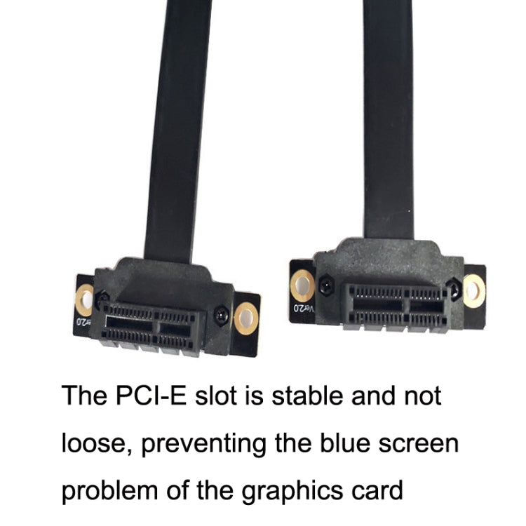 PCI-E 3.0 1X 180-degree Graphics Card Wireless Network Card Adapter Block Extension Cable, Length: 30cm -  by buy2fix | Online Shopping UK | buy2fix