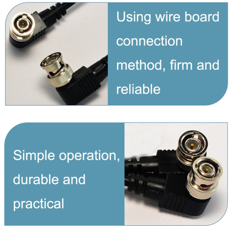 BNC Male to Male Elbow Audio and Video Cable Coaxial Cable, Length: 1m - Security by buy2fix | Online Shopping UK | buy2fix