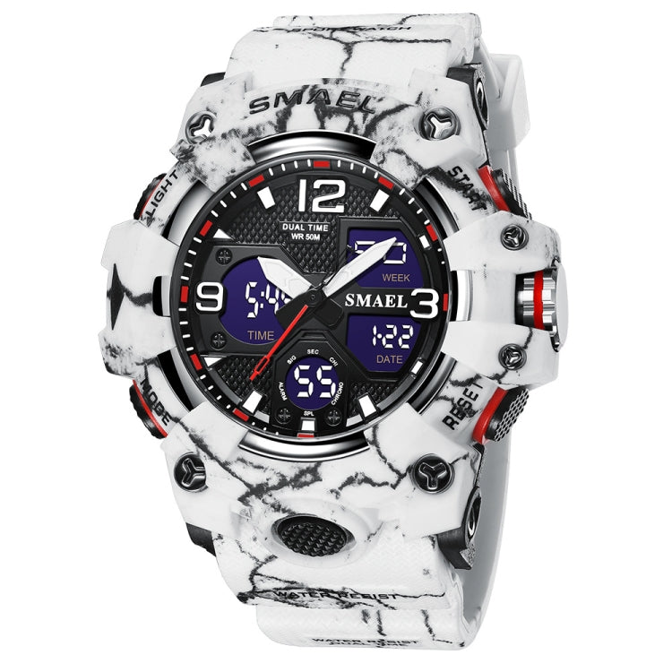 SMAEL 8008 Outdoor Waterproof Camouflage Sports Electronic Watch Luminous Multi-function Waist Watch(Camouflage White) - LED Digital Watches by SMAEL | Online Shopping UK | buy2fix