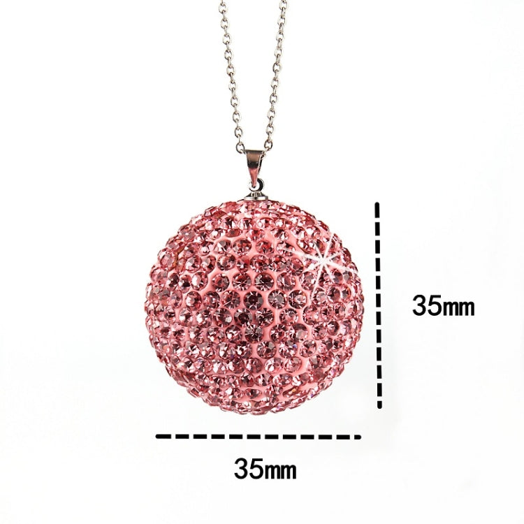 Car Diamond Crystal Ball Rearview Mirror Decoration Pendant(Violet) - In Car by buy2fix | Online Shopping UK | buy2fix