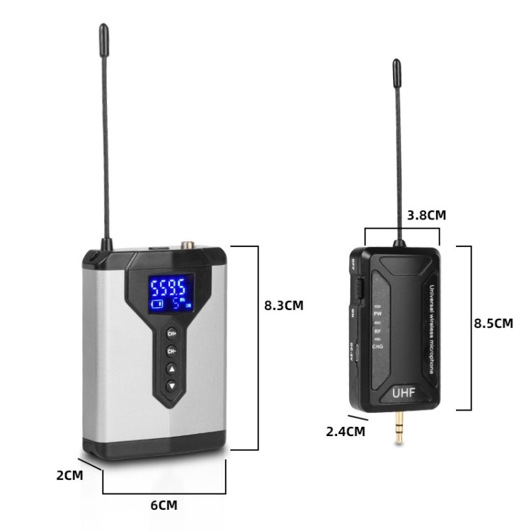 Q6 1 Drag 2 Wireless Lavalier Head Wear USB Computer Recording Microphone Live Phone SLR Lavalier Microphone - Consumer Electronics by buy2fix | Online Shopping UK | buy2fix