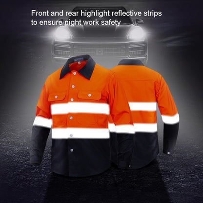 Pure Cotton Long-sleeved Reflective Clothes Overalls Work Clothes, Size: XL(Double Reflector Pants) - Workplace Safety Supplies by buy2fix | Online Shopping UK | buy2fix