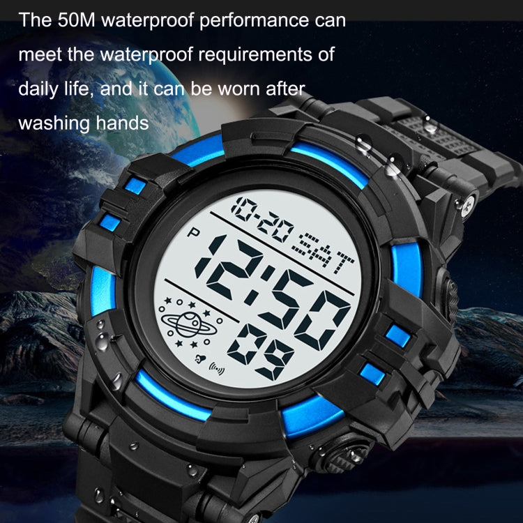 SKMEI 2003 Multifunctional Back Light Sports Watch Mens Countdown Date Alarm Clock Watch(Silver White Machine) - LED Digital Watches by SKMEI | Online Shopping UK | buy2fix