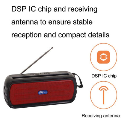BAIJIALI SY-918 Solar Emergency Radio Read U Disk Large Volume Speaker LED Light Portable Player(Black) - Consumer Electronics by BAIJIALI | Online Shopping UK | buy2fix