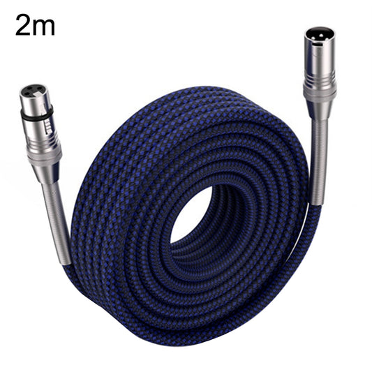 LHD010 Caron Male To Female XLR Dual Card Microphone Cable Audio Cable 2m(Blue) - Consumer Electronics by buy2fix | Online Shopping UK | buy2fix