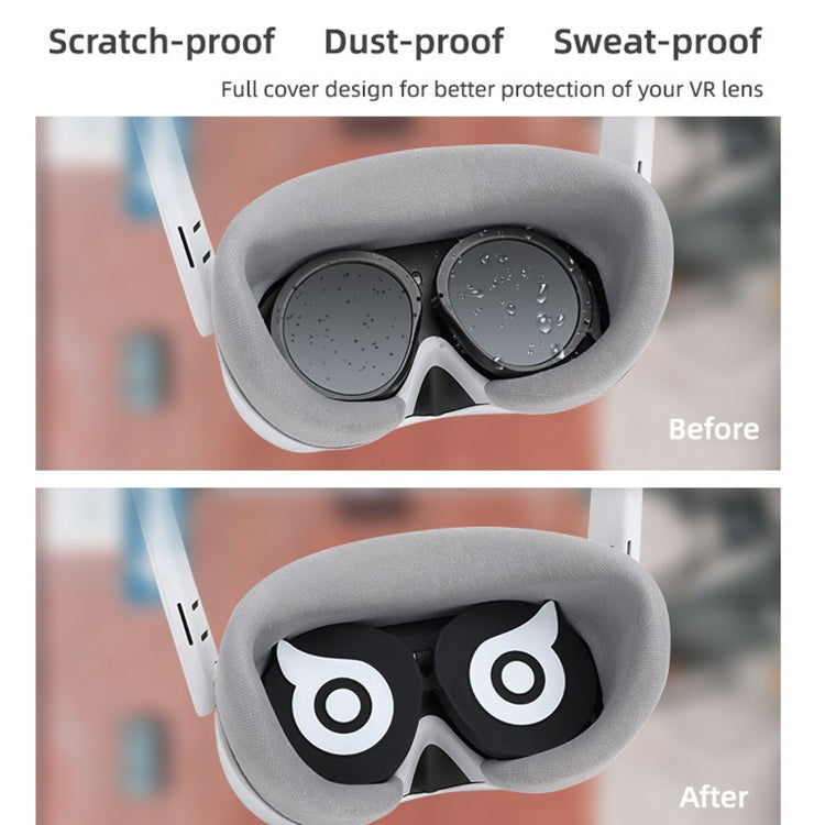 For PICO 4 Hifylux PC-ZF23 Owl Lens Protector Dust Scratch VR Glasses Silicone Case(White) - Consumer Electronics by buy2fix | Online Shopping UK | buy2fix