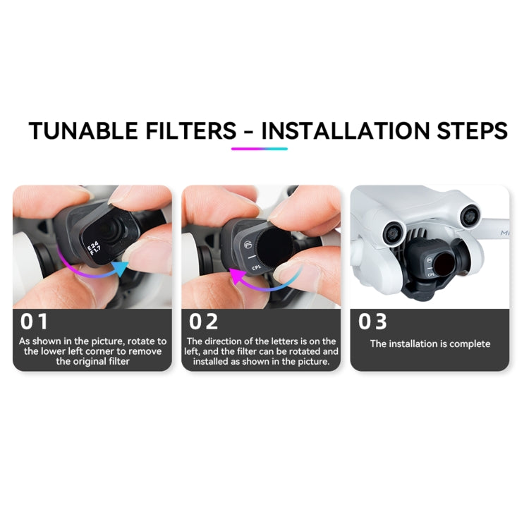 For DJI Mini 3 Pro RCSTQ PL Filters Drone Accessoires 6 In 1 UV+CPL+ND/PL 8/16/32/64 - Mavic Lens Filter by RCSTQ | Online Shopping UK | buy2fix