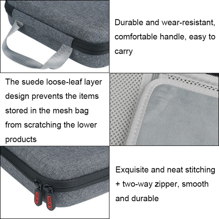 RCGEEK for DJI Action 2 Sports Camera Wear-resistant Shock-absorbing Storage Bag(Grey) -  by RCGEEK | Online Shopping UK | buy2fix