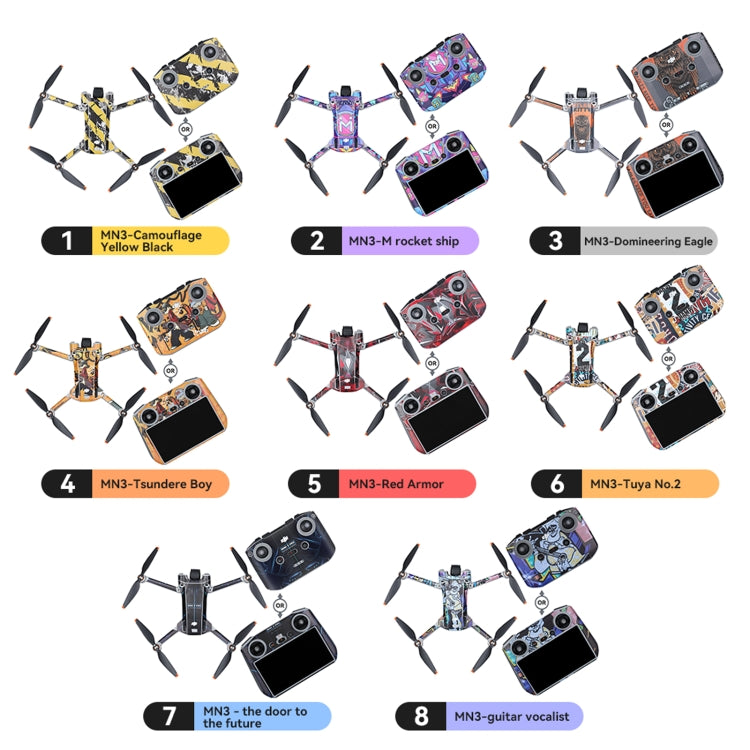 For DJI Mini 3 Pro Remote Control Body Sticker ,Spec: RC With Screen(Graffiti No. 2) - Stickers by RCSTQ | Online Shopping UK | buy2fix