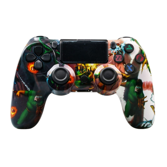For PS4 Wireless Bluetooth Game Controller With Light Strip Dual Vibration Game Handle(Hulk) - Gamepads by buy2fix | Online Shopping UK | buy2fix