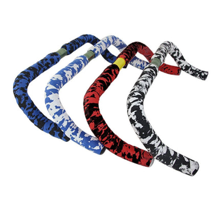 Camouflage Bicycle Curved Handlebar Straps(Red Black) - Decorative Accessories by buy2fix | Online Shopping UK | buy2fix