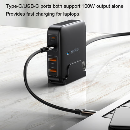 Yesido YC41 100W Desktop Charger 1.5M Plug Line Multi-Mouth Travel Charger(UK Plug) - USB Charger by Yesido | Online Shopping UK | buy2fix