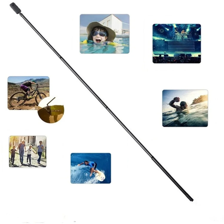 5m Carbon Fiber Extended Monopod Invisible Selfie Stick For Insta360  / DJI Action / GoPro / Xiao Yi Sports Camera - Extendable Pole by buy2fix | Online Shopping UK | buy2fix