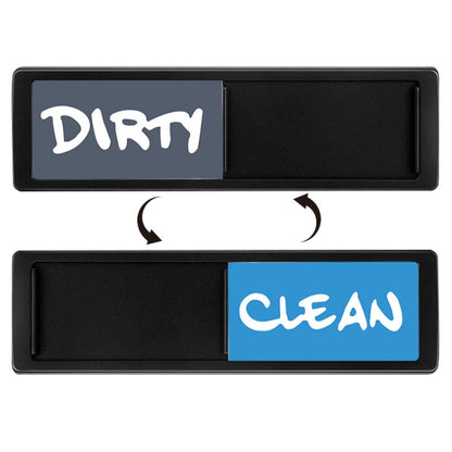 Dishwasher Magnet Clean Dirty Sign Double-Sided Refrigerator Magnet(Black-Blue Gray) - Dish Washers & Accessories by buy2fix | Online Shopping UK | buy2fix