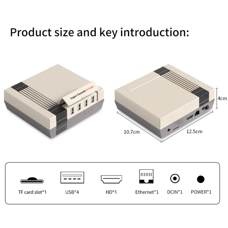 Super Console X Cube Wireless Retro TV Video Game Console Built-in 50+ Emulators 64G 33000+ Games(EU Plug) - Pocket Console by buy2fix | Online Shopping UK | buy2fix