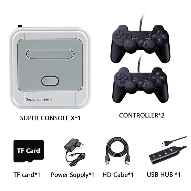 Super Console X 64G 30000+ Games Wired 4K HD 3D Double Game Console Box, UK Plug - Pocket Console by buy2fix | Online Shopping UK | buy2fix