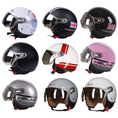 GXT Electric Vehicle Half Cover Helmet Four Seasons Retro Helmet, Size: M(Cement Gray) - Helmets by GXT | Online Shopping UK | buy2fix