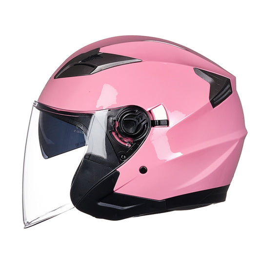 GXT 708 Electric Vehicle Dual Lens Helmet Four Seasons Safety Helmet, Size: L(Light Pink) - Helmets by GXT | Online Shopping UK | buy2fix