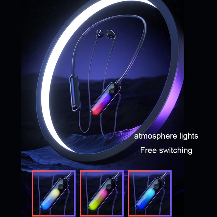 With Atmosphere Lamp Hanging Neck Bluetooth Earphone, Style: 4 In 1 - Neck-mounted Earphone by buy2fix | Online Shopping UK | buy2fix