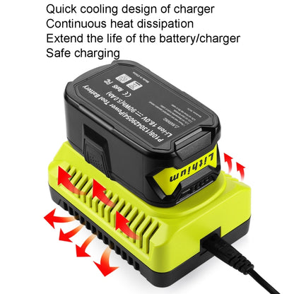 For RYOBI P117 / P108 12-18V Universal Battery Charger(EU Plug) - Electric Saws & Accessories by buy2fix | Online Shopping UK | buy2fix