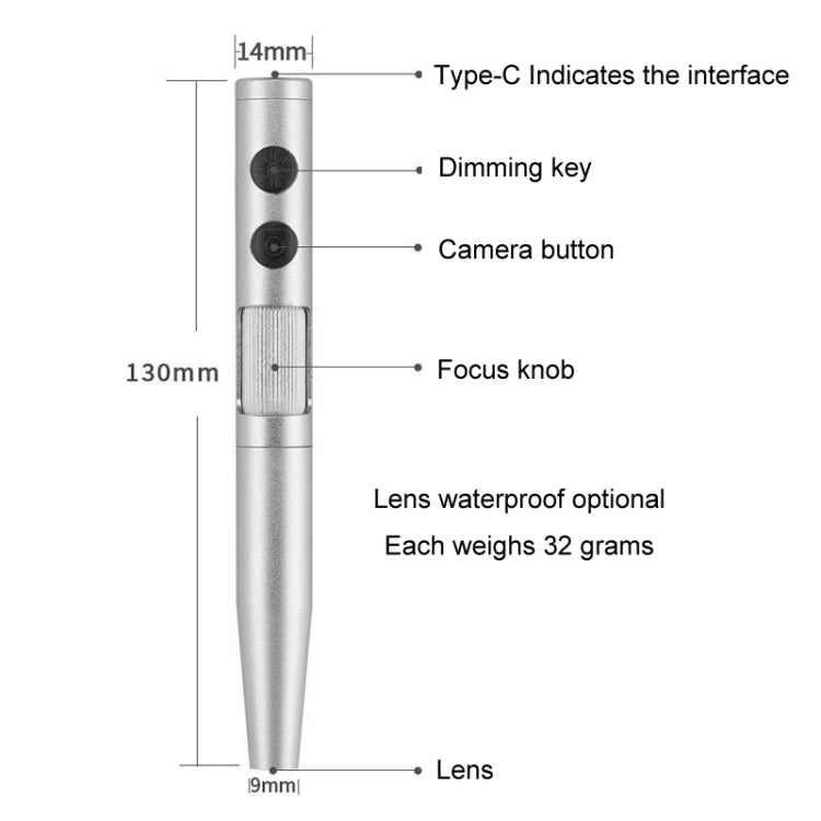 5 Million Digital Electron Microscope Magnifying Dermatoscope, Specification: B008 Waterproof+Z04 Universal Bracket - Digital Microscope by buy2fix | Online Shopping UK | buy2fix