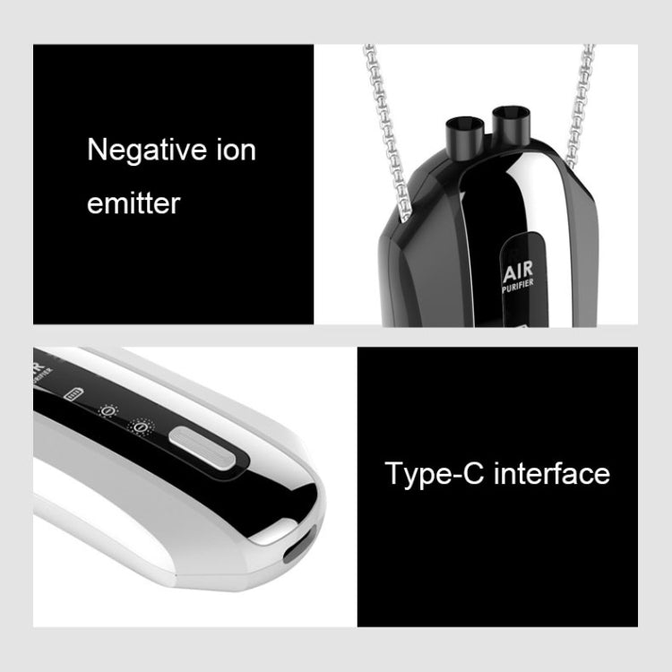 Portable Negative Ion Air Purifier Home Hanging Neck Purifier, Style: Rope Style (Black) - Air Purifiers & Parts by buy2fix | Online Shopping UK | buy2fix